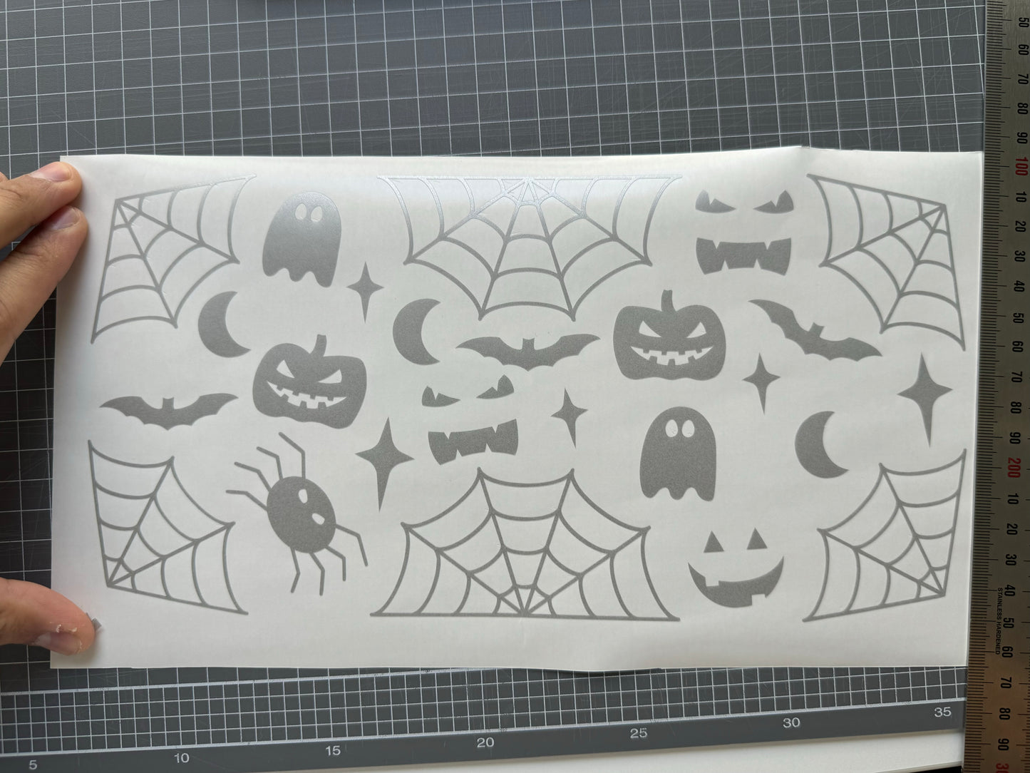Halloween Frosted Glass Decal