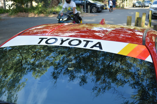Toyota Vintage Style Windshield Banner | Universal Fit (160 Cm length)