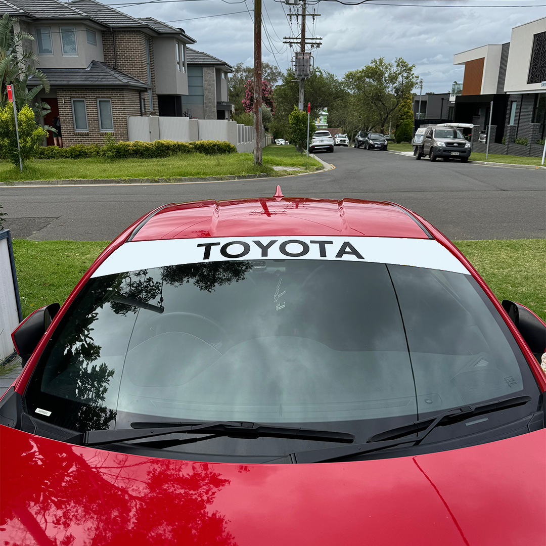 Toyota Style Windshield Banner | Universal Fit (160 Cm length)