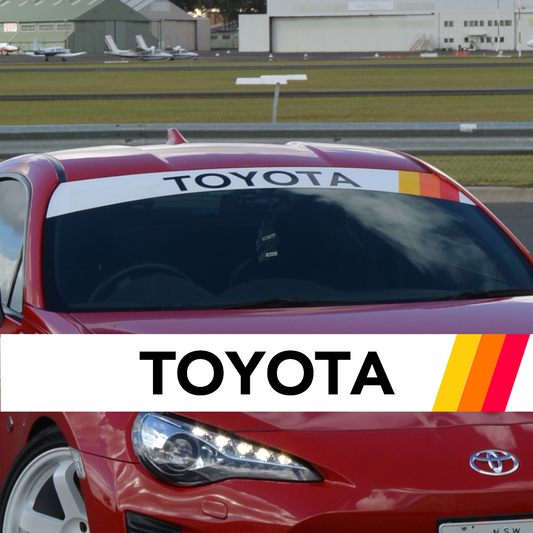 Toyota Vintage Style Windshield Banner | Universal Fit (160 Cm length)