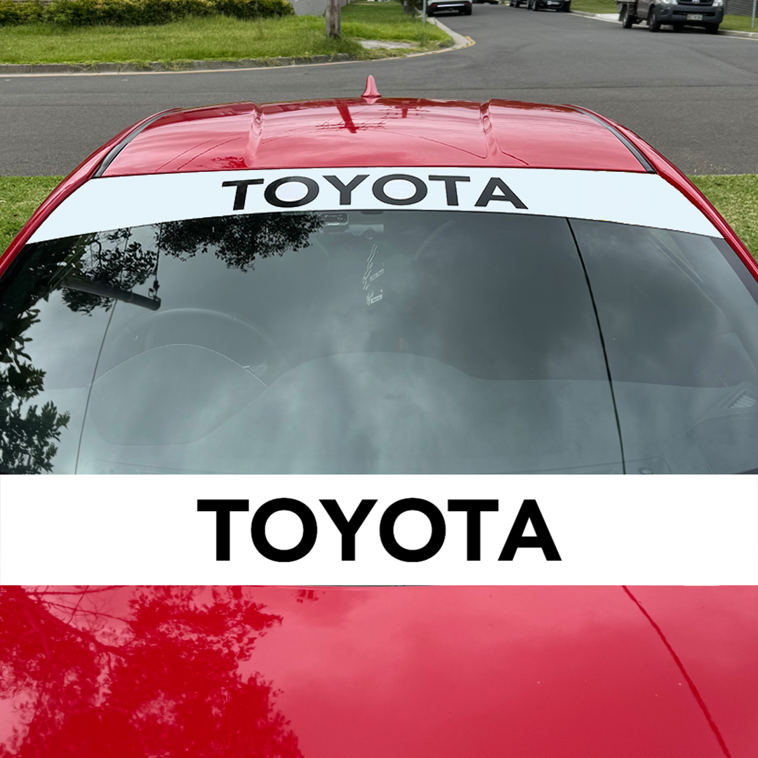 Toyota Style Windshield Banner | Universal Fit (160 Cm length)