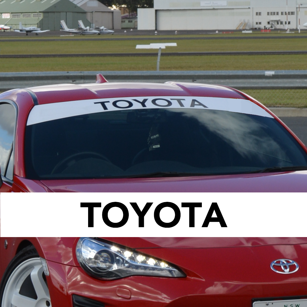 Toyota Style Windshield Banner | Universal Fit (160 Cm length)